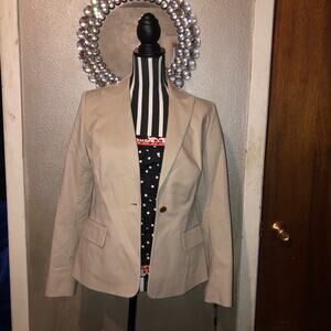 Calvin Klein Office Business Preppy Academia Casual Professional Khaki Blazer